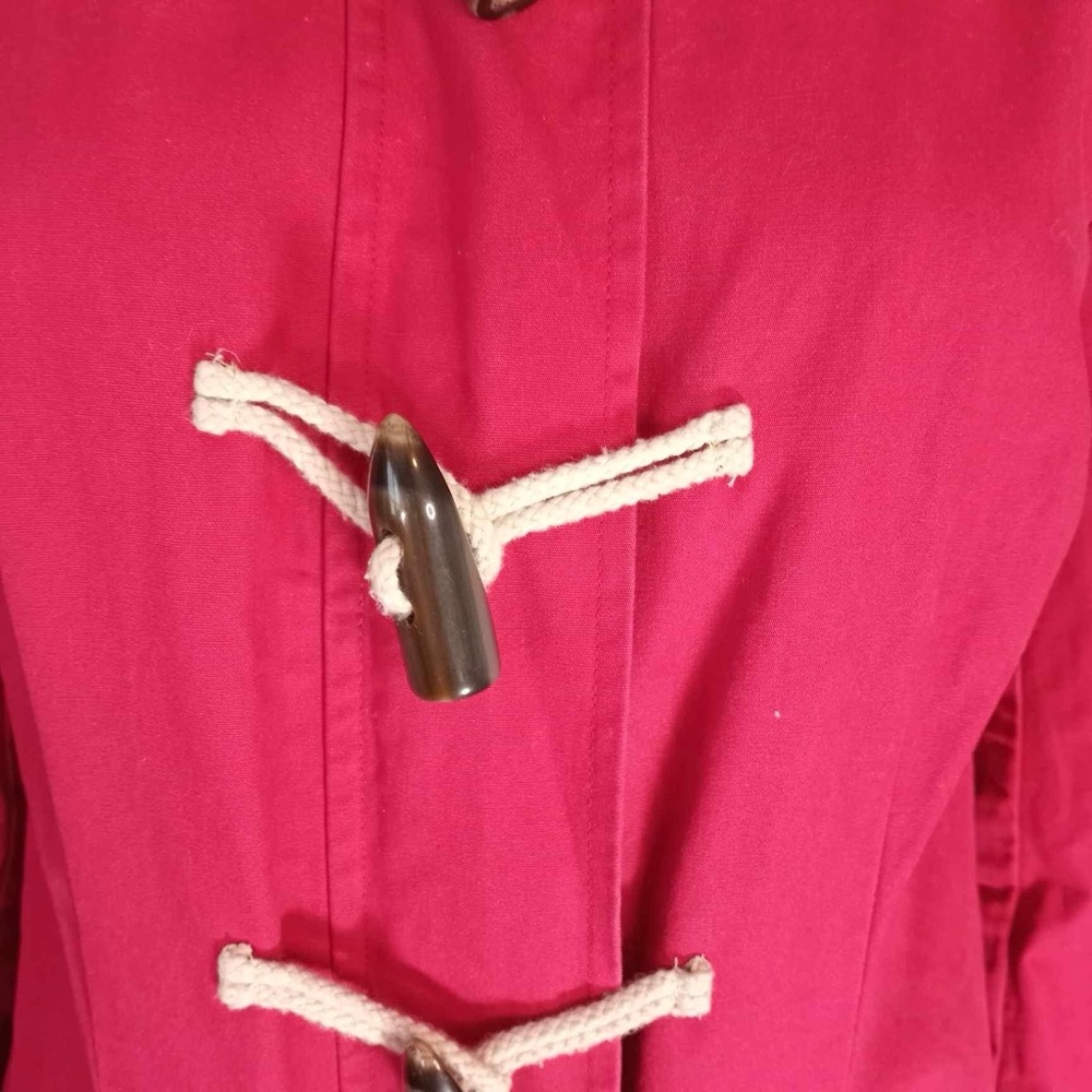 Gap Berry Pink Lightweight Toggle Button Zip Up T… - image 4